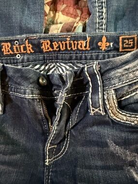 🤘 Rock Revival dark blue jeans 25